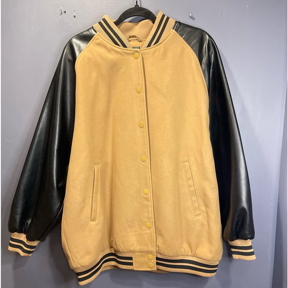 - Wild Fable Brown and Black Varsity Jacket